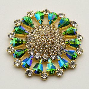 Luxury Rhinestone Brooch Crystal Glass Brooch Corsage For Women's Cothing Accessories