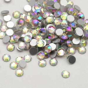 2024 New Color Glitter Pink Flat Back Crystal Beads Non Hotfix Crystal Rhinestones Crystal Strass