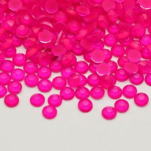 2024 New Neon Sparky Neon Rose Flatback Glass Cristal Non Hot Fix Nail Art Crystal Rhinestone For Leotards