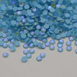 2024 New Color Sparky Luminous Ice Blue Flat Back Glass Strass Cristal Rhinestoens for Krystal Bikini Decoration