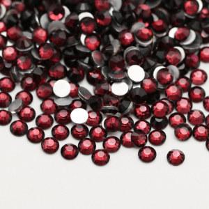 2024 New Color Burgundy Flat Back Glass Strass Bling Non Hotfix Nails Crystal Rhinestones For Sale