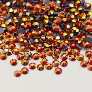 2024 New Color Fire Phoenix Hot Fix Crystal Strass Crystal Stone Rhinestones For Costume Designer