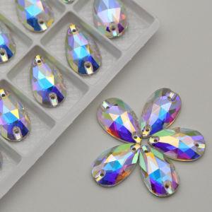 Free Sample Teardrop Crystal AB Crystal Embellishment Glass Sew On Stone for Dancing Dress