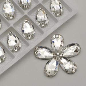 Free Sample Teardrop Clear Flat Back Crystal AB Crystal Glass Flat Back Sew On Stones