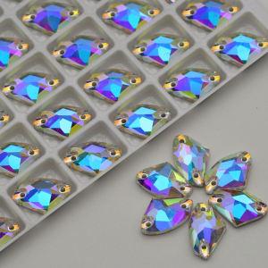 Galactic Crystal AB K9 Flat Back Glass Sew On Crystal Rhinestone Fancy Stones Strass Glass Crystal Diamond