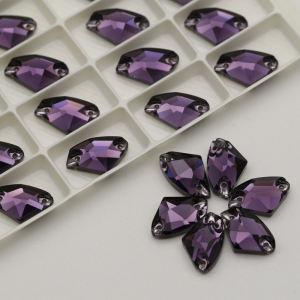 Galactic Amethyst K9 Flat Back Glass Sew On Crystal Rhinestone Fancy Stones Strass Glass Crystal Diamond With 2 Holes