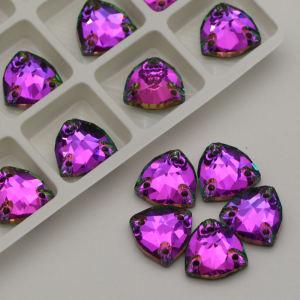 Trilliant Vitrial Rose K9 Glass Sew On Flat Back Glass Stone Crystal AB Color for Diy Decoration Clothing