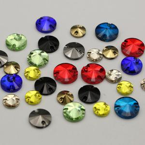 High quality flat back 12mm rivoli glass sew on crystal stone