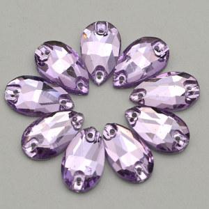 Teardrop Tanzanite  Flat Back Sewing Crystal Strass Craft Sew On Rhinestone For Clothing Decoration