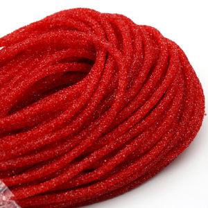 Wholesale Bling Red Resin Rhinestone Rope Chain Garment Accessory Crystal Trim Chain Rhinestone Tube Rope