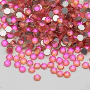 Crystal Rose Pink Glass Stone Flatback Gems Non Hot Fix Stone For Biikinis