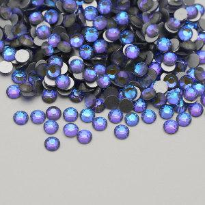 Crystal Azure Crystal Rhinestones Non Hot Fix Round Glitter Crystal Strass Flatback Rhinestone 