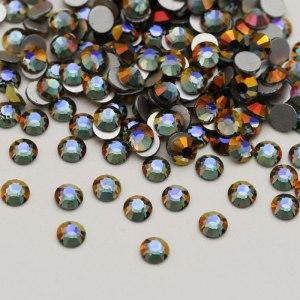 Black Diamond Light Non Hotfix Rhinestone Crystal AB Glitter Rhinestones Silver Base FlatBack Strass For Nail Art