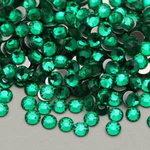 Grass Green High Quality Glass Flatback Crystal Nail Art Rhinestoens Bikinis Dress